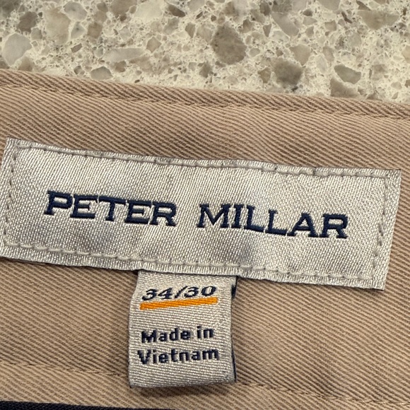 34x30 Peter Millar Men’s Khaki Performance Five Pocket Pant eb66 - Picture 2 of 10